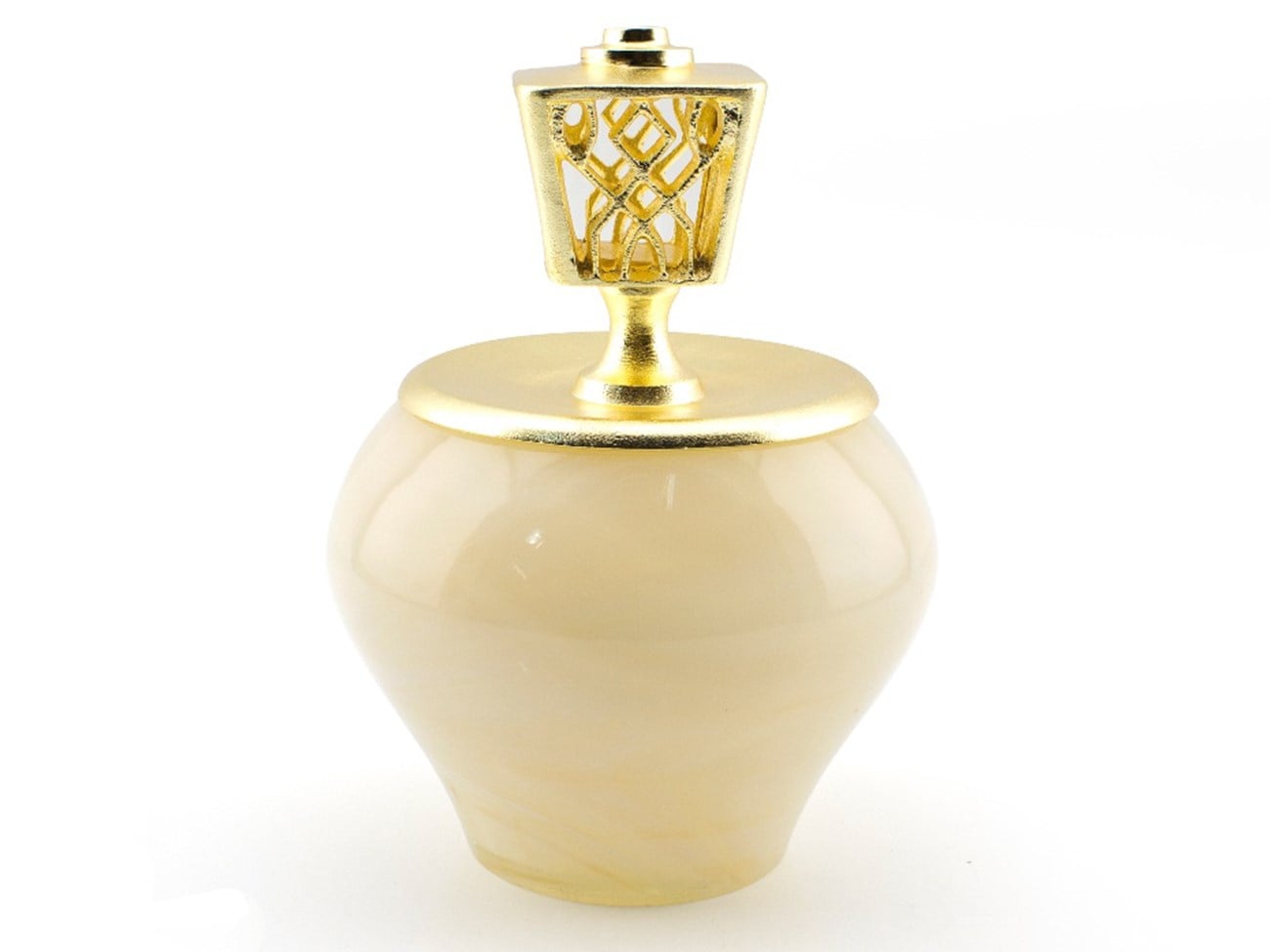 Hermes Gold 20 Cm Kapaklı Küp