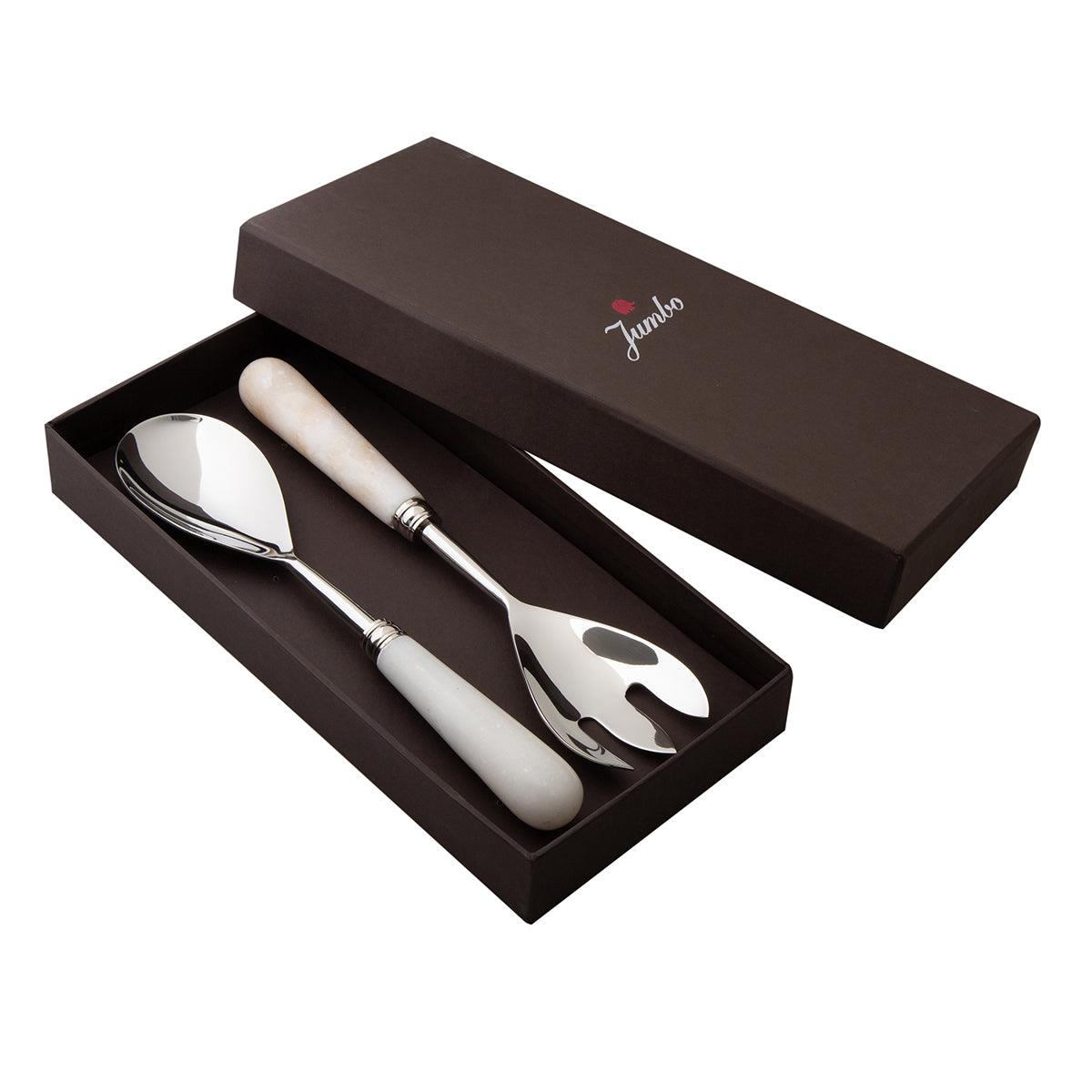 Jumbo Mermer 2'li Salata Servis Seti