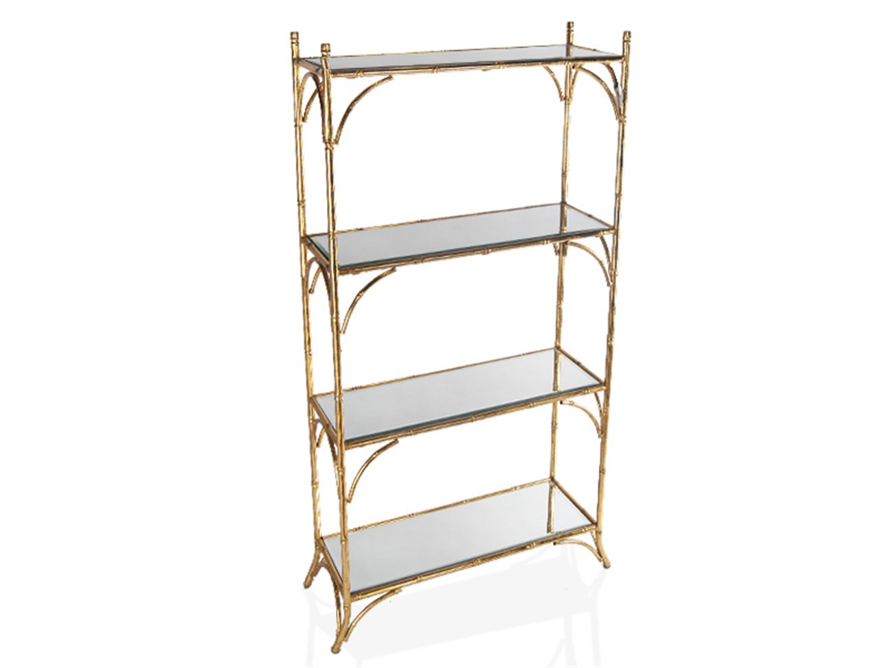 Amelda  Bambu Desenli 4 Katlı Dikdörtgen Stand 566*26*31cm