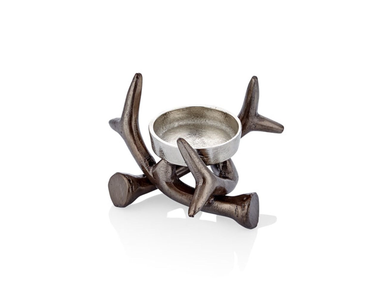 Antler Nikel Bronz 9*13cm Küçük Mumluk