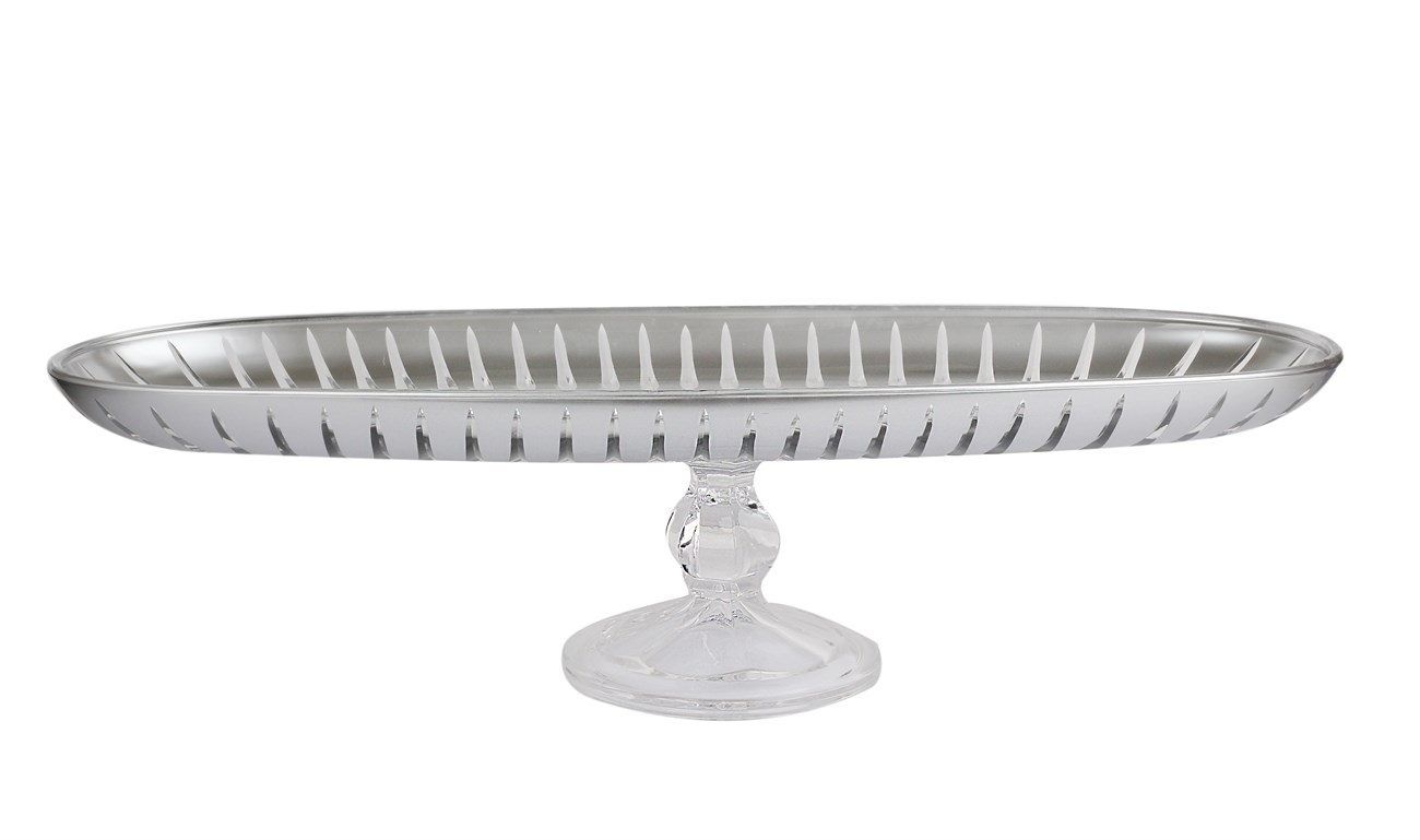 Ayaklı Kayık Asti Gümüş 50*16cm