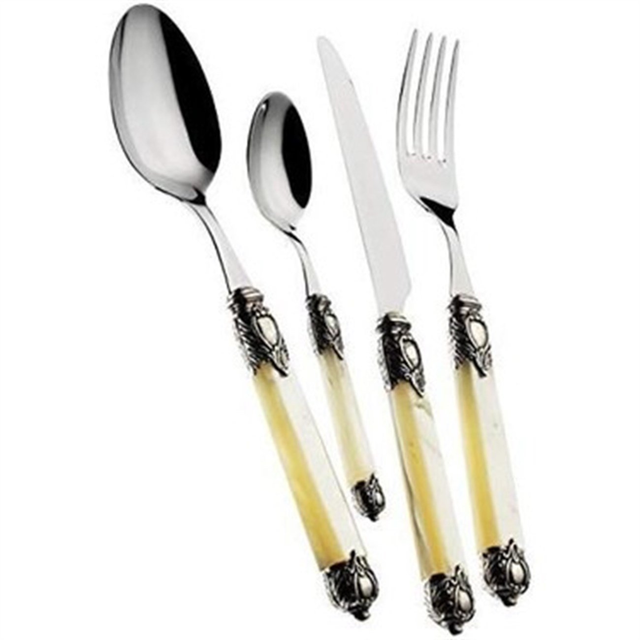 Bugatti Rinascimento Sedef Antik Gümüş 75 Parça Set