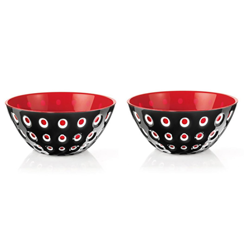 Guzzini Le Murrıne 2'li Kase Siyah Kırmızı 12 cm