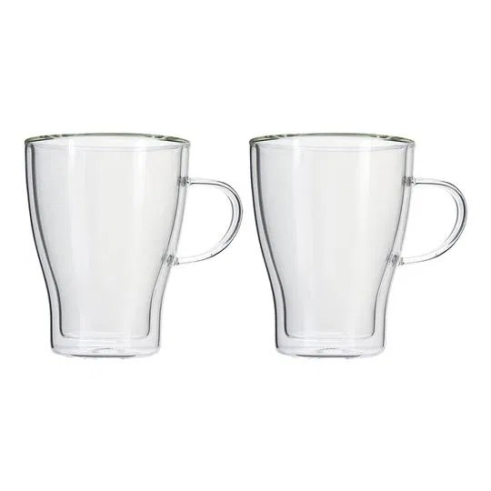 Jumbo Glory Double Wall Çift Cidarlı Kulplu Bardak 330 ml 2'li