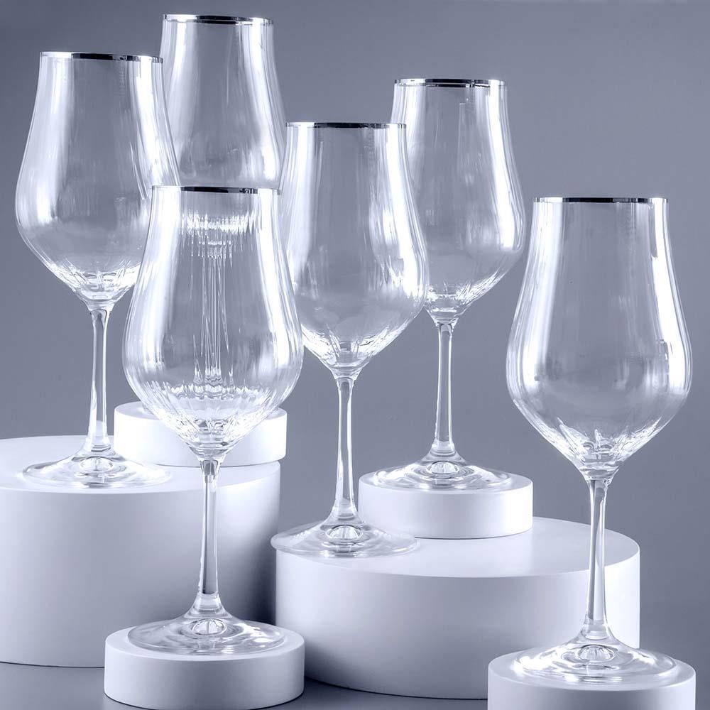 Jumbo Tulipa Platin Meşrubat Bardağı 6'lı 450 ml