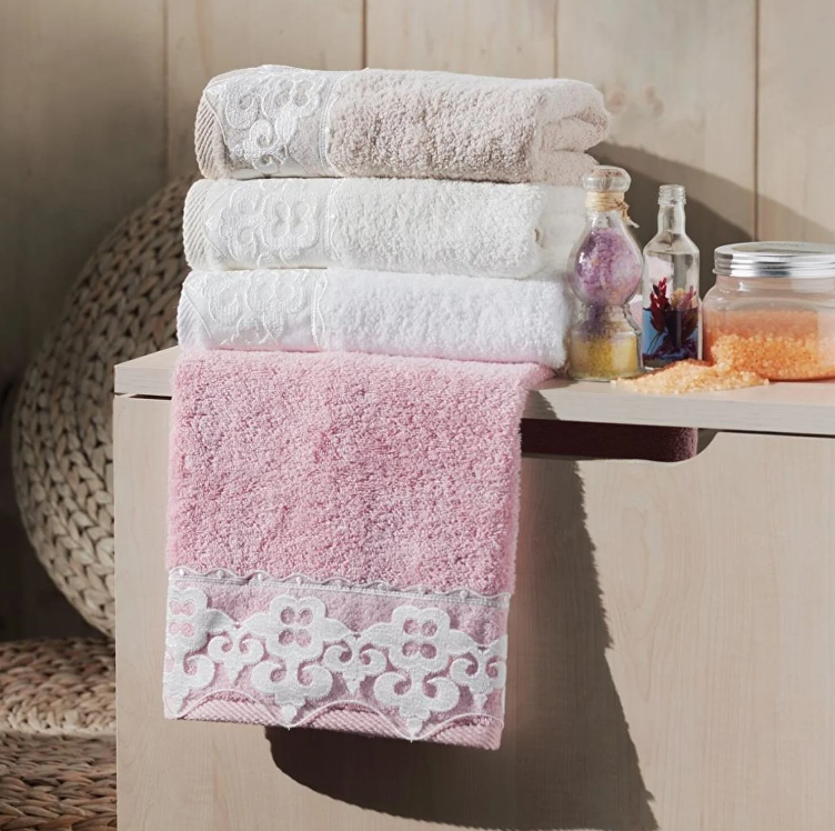 Maxstyle Bambu Havlu Damask Gipür