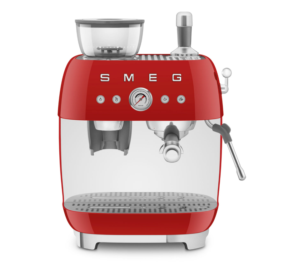 Smeg Kırmızı Öğütücülü Espresso Kahve Makinesi EGF03PBEU