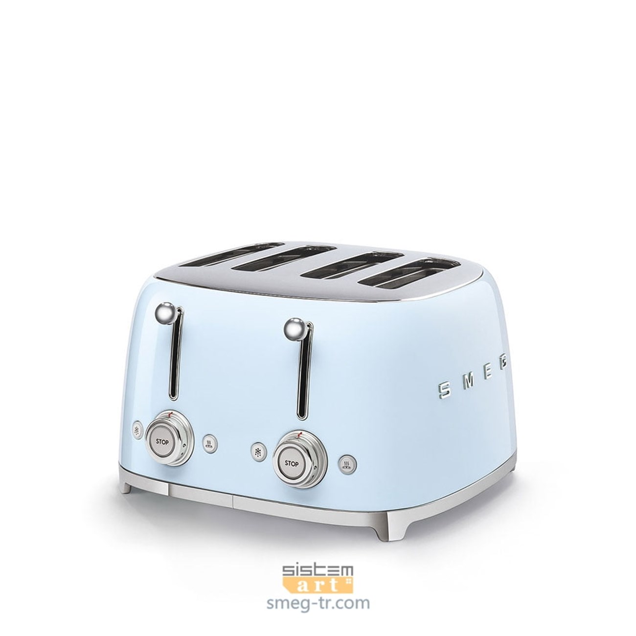 Smeg Pastel Mavi 4x1 Ekmek Kızartma TSF03PBEU