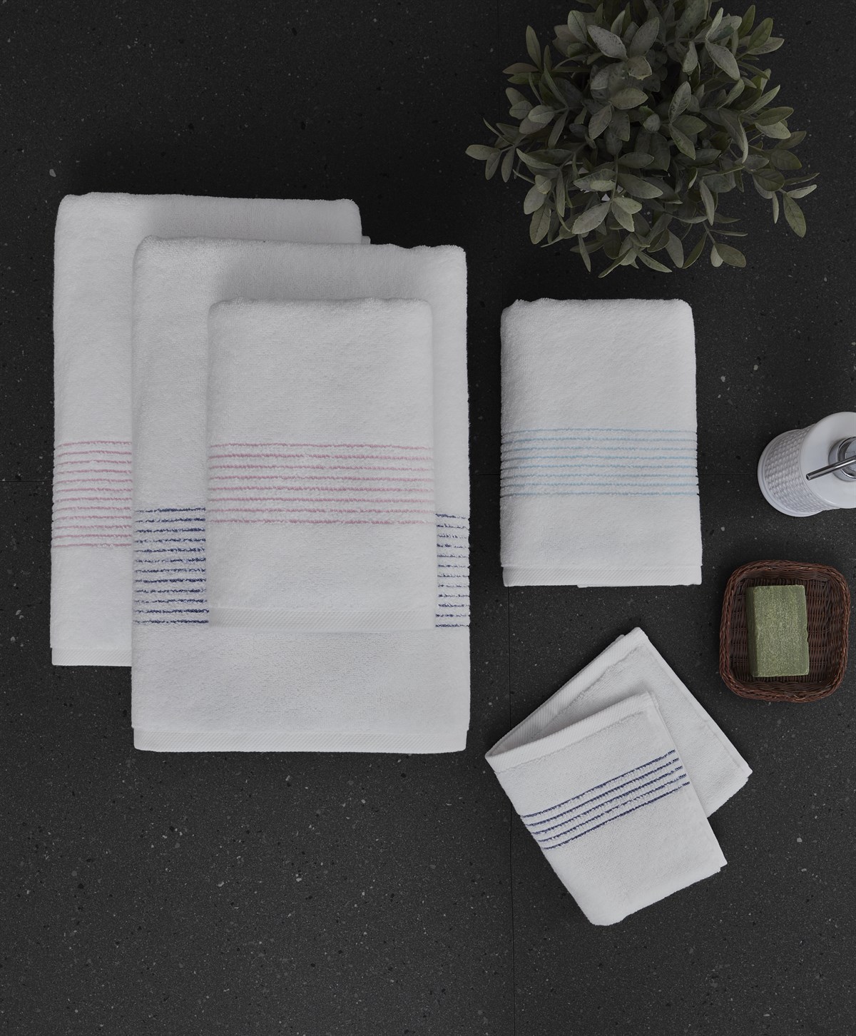 Soft Cotton Aqua Havlu Seti