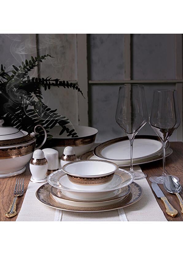 Wanelli Cio Brown 60 Parça Yemek Takımı