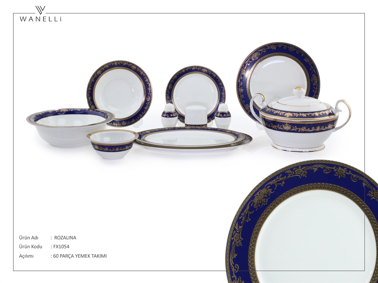 Wanelli Rozalina 60Prç. Yemek Tk.(FX1054)
