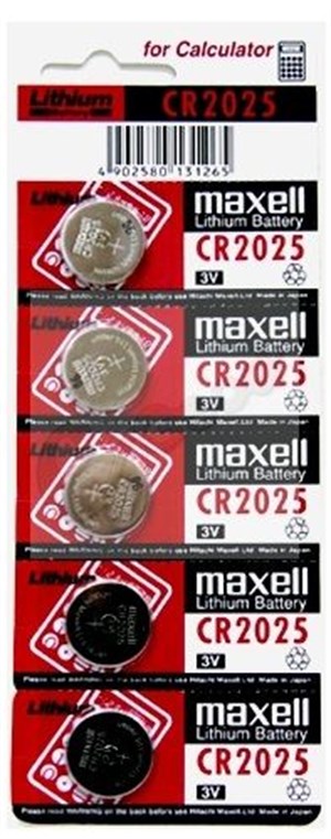 Maxell CR2025 3V Lityum Para Pil 5li Blister