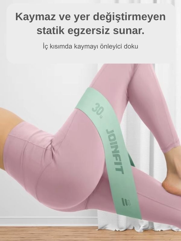 Kaymaz ve yer değiştirmeyen statik egzersiz sunar