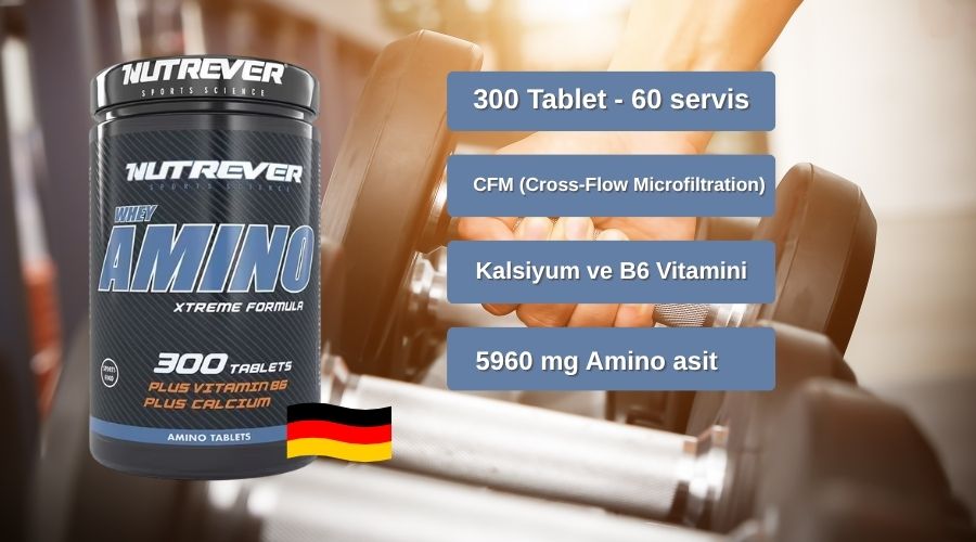 Nutrever Whey Amino 300 Tablet: CFM Teknolojili Hidrolize & İzole Amino Asit Kompleksi