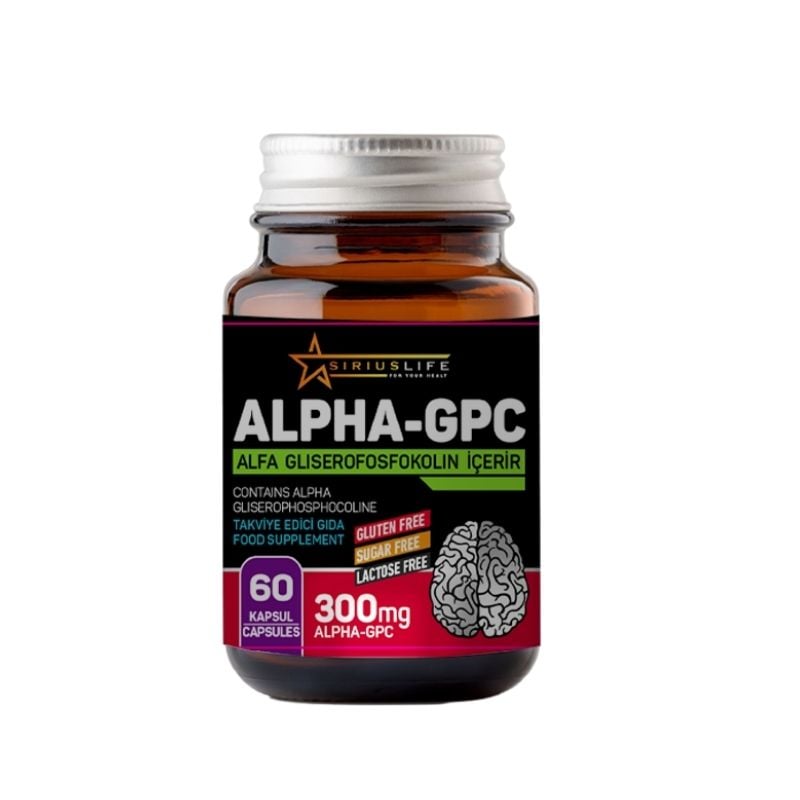 SiriusLife Alpha GPC 300mg Takviye Edici Gıda Şişesi