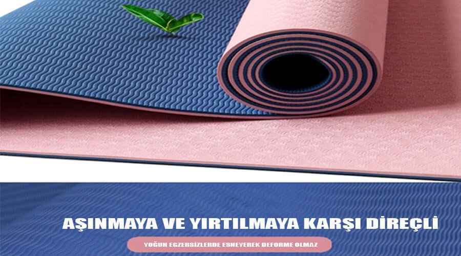 Tusi Yoga Matı ve Pilates Minderi Çift Renk Tpe Açık
