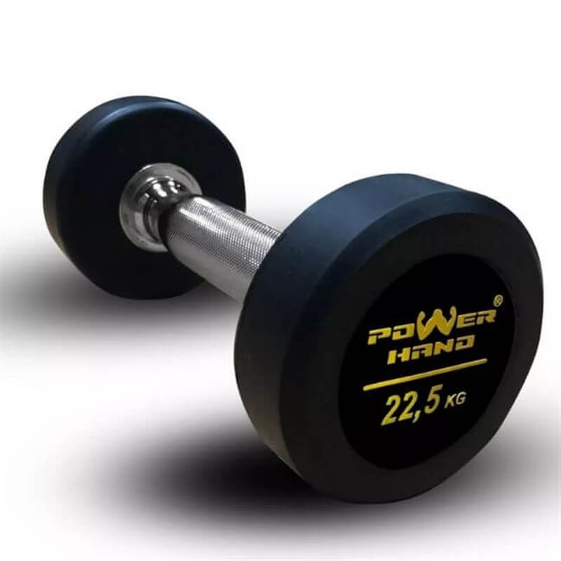 Dambıl ve Ağırlık Setleri  Powerhand Profesyonel Kauçuk Kaplı Dambıl 22.5 Kg