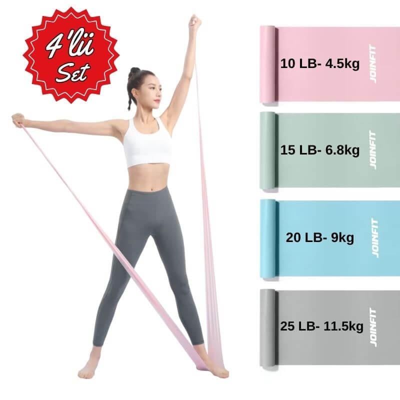 JOINFIT Aerobik ve Direnç Bandı 4'lü Set