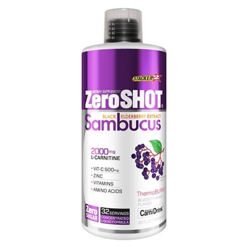 ZERO SHOT SAMBUCUS 2000 MG L-CARNITINE 960 ML Stacker 2