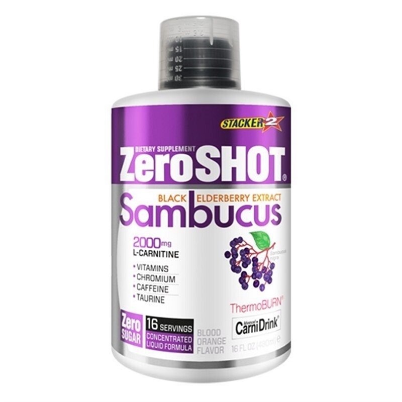 ZERO SHOT SAMBUCUS 2000 MG L-CARNITINE 480 ML Stacker 2