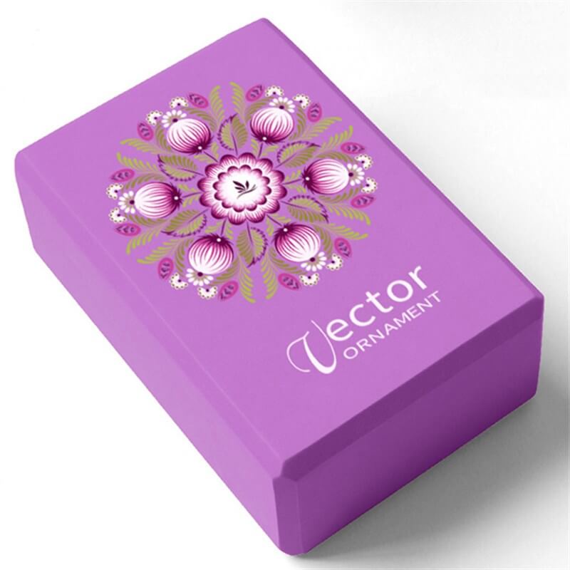 Yoga Blokları Tusi Yoga Blok Vectör Ornament Mor 23cmX7.5cmX15cm