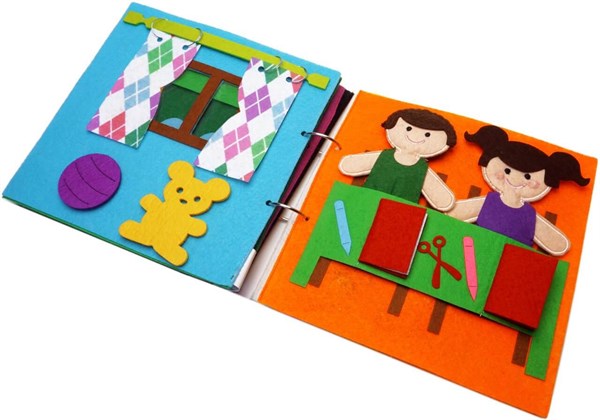 Aybino Keçe Kitap -12 Sayfa-1+1 El Yapımı Montessori Kitabı | Oyunterapi  Market