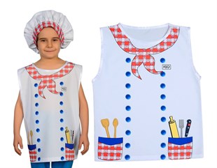 Şapkalı Çocuk Aşçı Kostümü