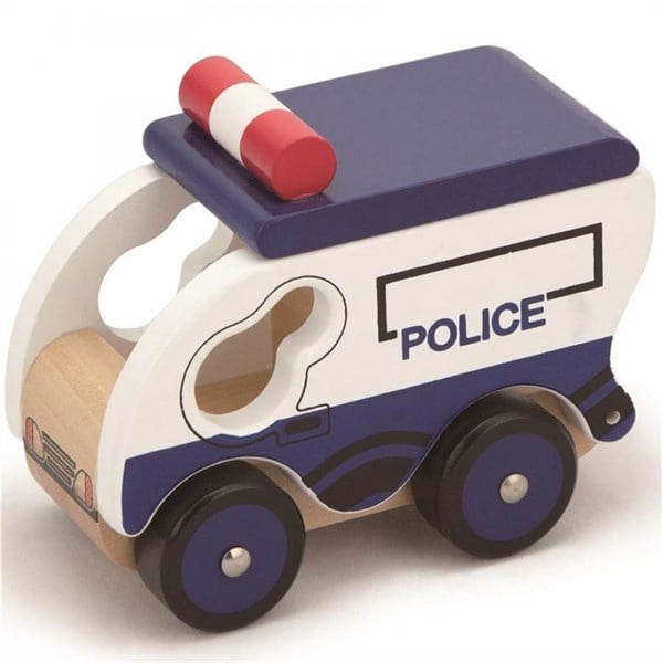 Vigatoys Ahşap Polis Arabası-13x10x7cm