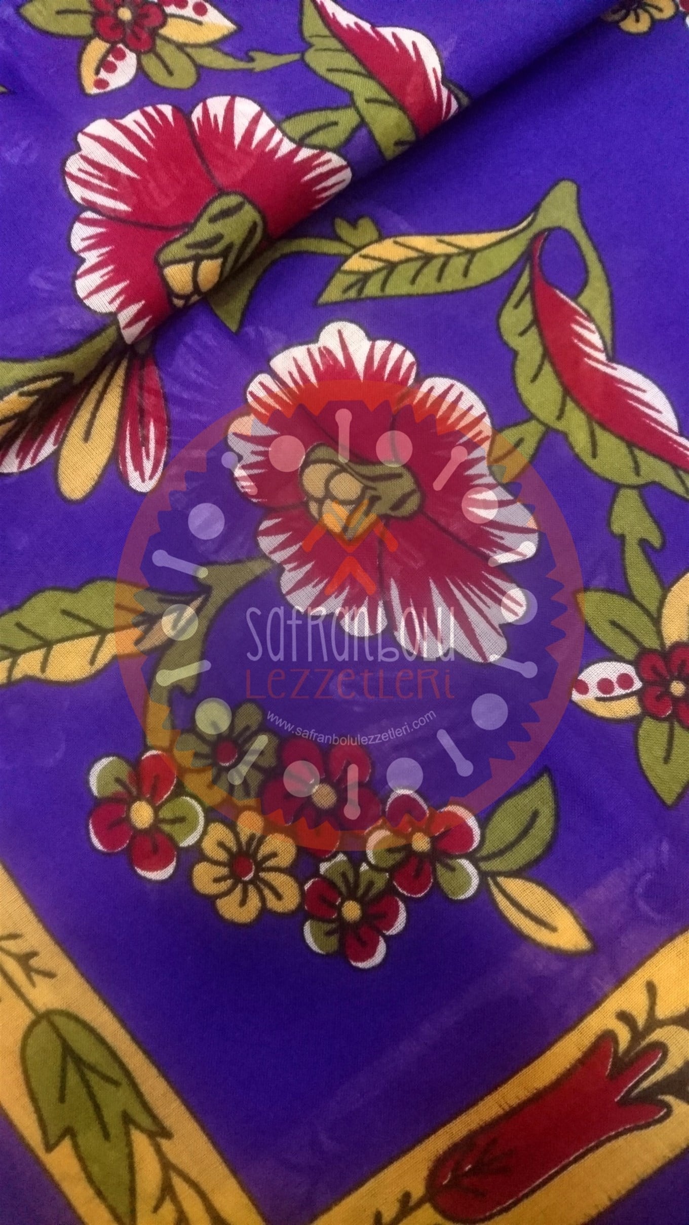 %100 Pamuklu Dikdörtgen Örtü (Yöresel Yazma)'85 cm X 145 cm'