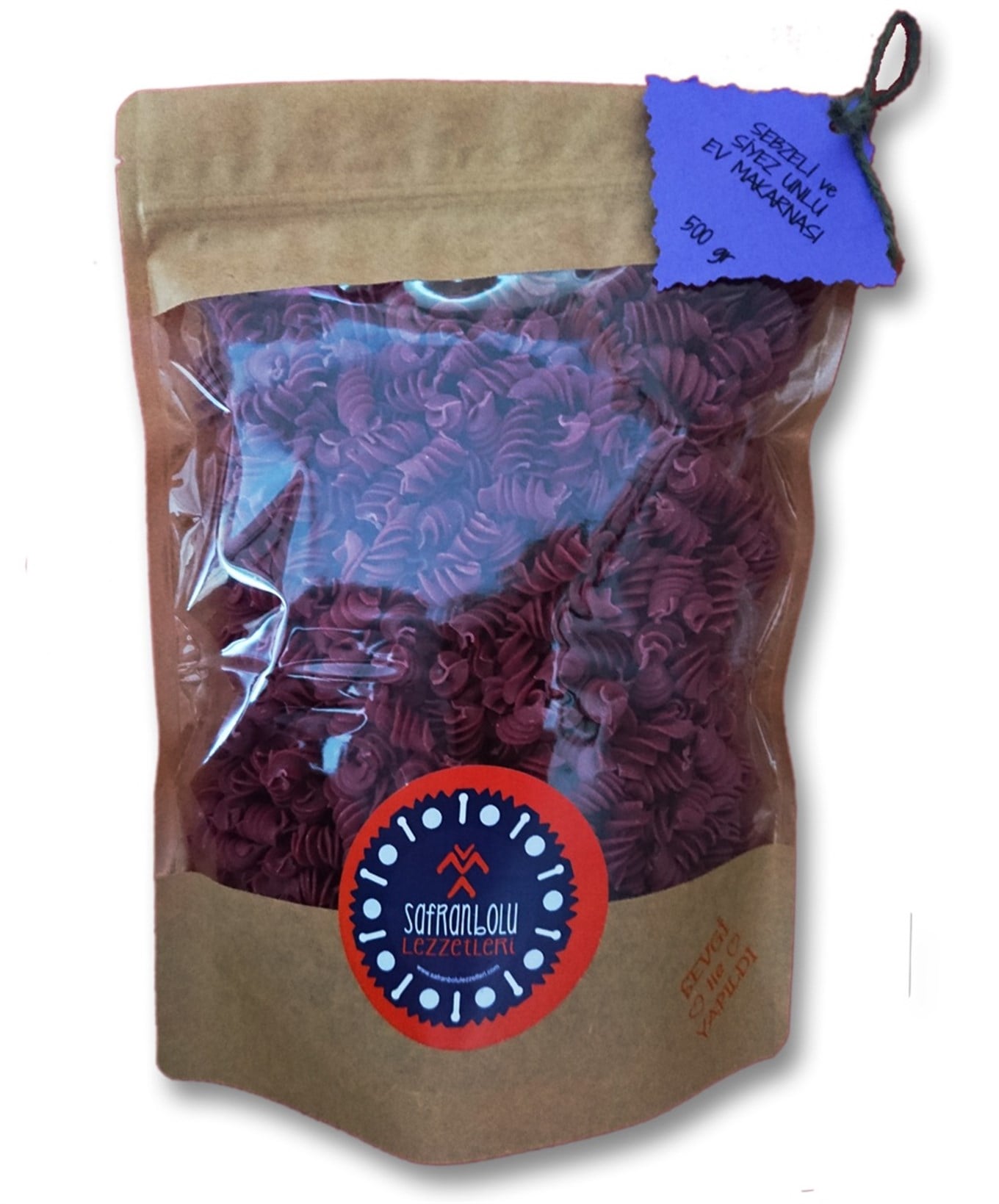 Siyez Unlu ve Mor Sebzeli Ev Makarnası, 500 g