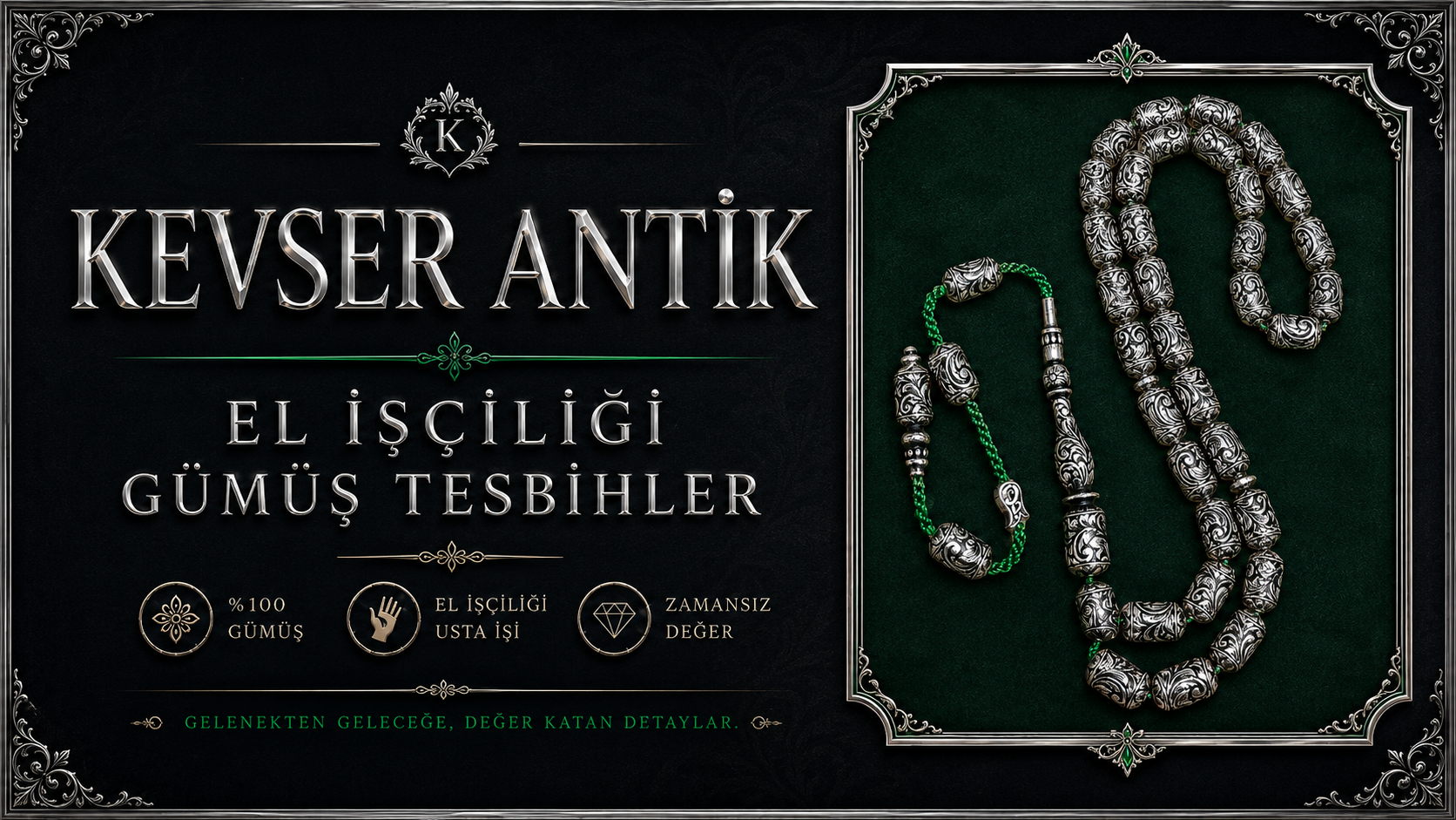 El İşçiliği Gümüş Tesbihler Nedir? Gümüş tesbih özellikleri ve koleksiyon değeri - KevserAntik.com