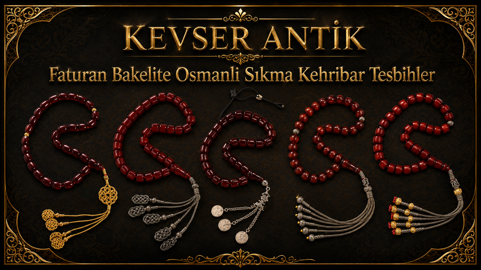 Faturan bakelite Osmanlı sıkma kehribar tesbih modelleri ve koleksiyonluk usta işi tesbihler