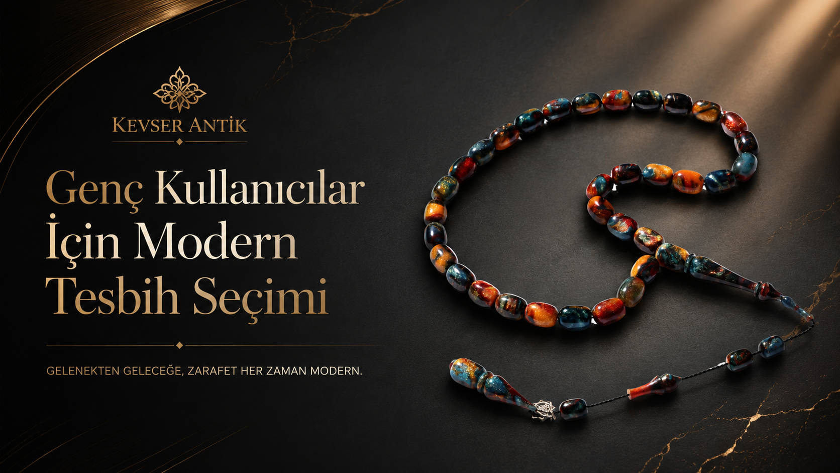 Genç Kullanıcılar İçin Modern Tesbih Seçimi - Ateş Kehribar, Zar Kehribar, Kuka ve Oltu Taşı tesbih rehberi