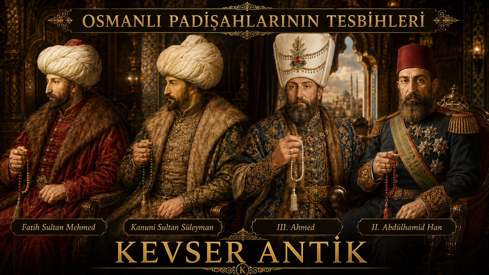 Osmanlı Padişahlarının Tesbihleri - Saray tarzı koleksiyonluk tesbih rehberi - KevserAntik.com
