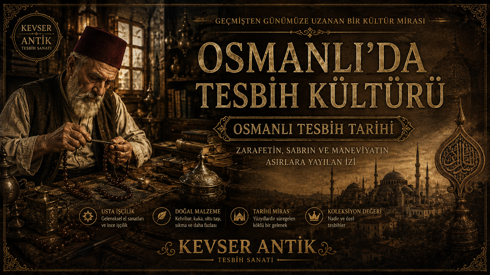 Osmanlı'da Tesbih Kültürü - Osmanlı Sıkma Kehribar ve koleksiyonluk tesbih rehberi - KevserAntik.com