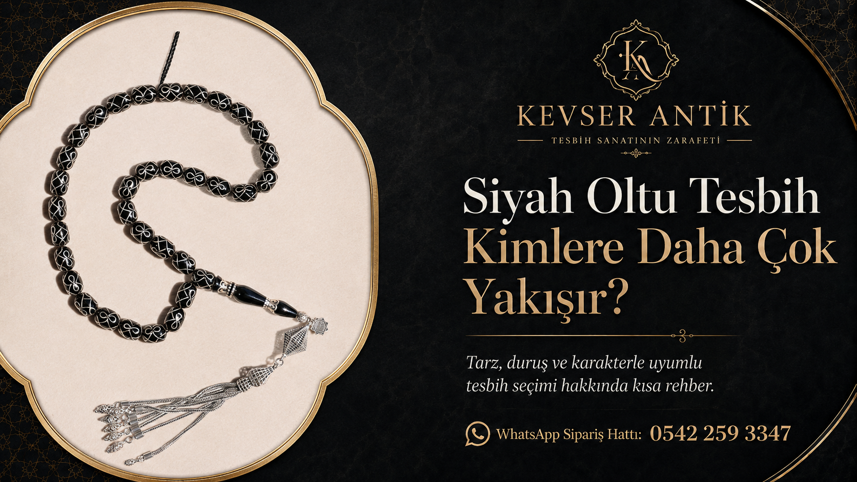 Siyah Oltu Tesbih Kimlere Daha Çok Yakışır - KevserAntik.com Oltu Taşı, gümüş püsküllü Oltu ve hediye tesbih rehberi