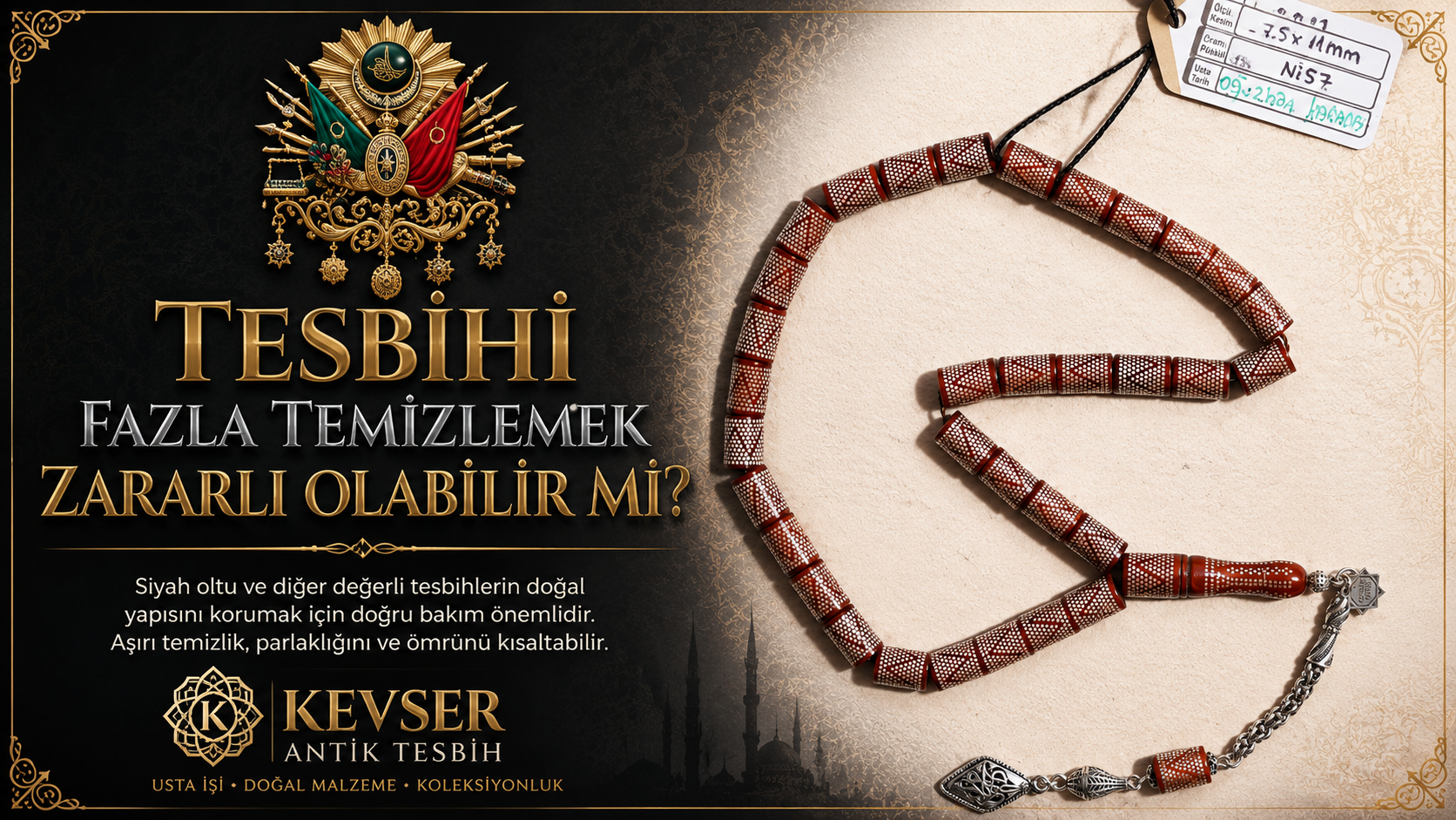 Tesbihi Fazla Temizlemek Zararlı Olabilir mi - KevserAntik.com kehribar, kuka, oltu taşı ve gümüş püsküllü tesbih bakım rehberi