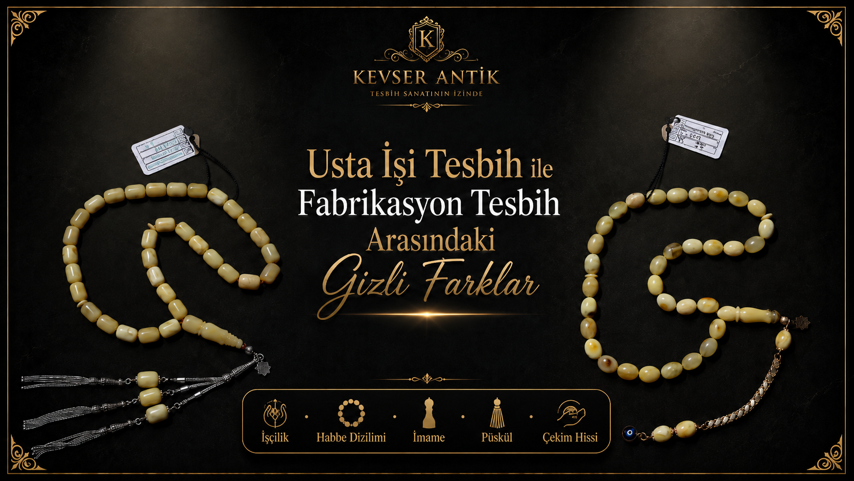 Usta İşi Tesbih ile Fabrikasyon Tesbih Arasındaki Gizli Farklar - Kaliteli ve koleksiyonluk tesbih rehberi
