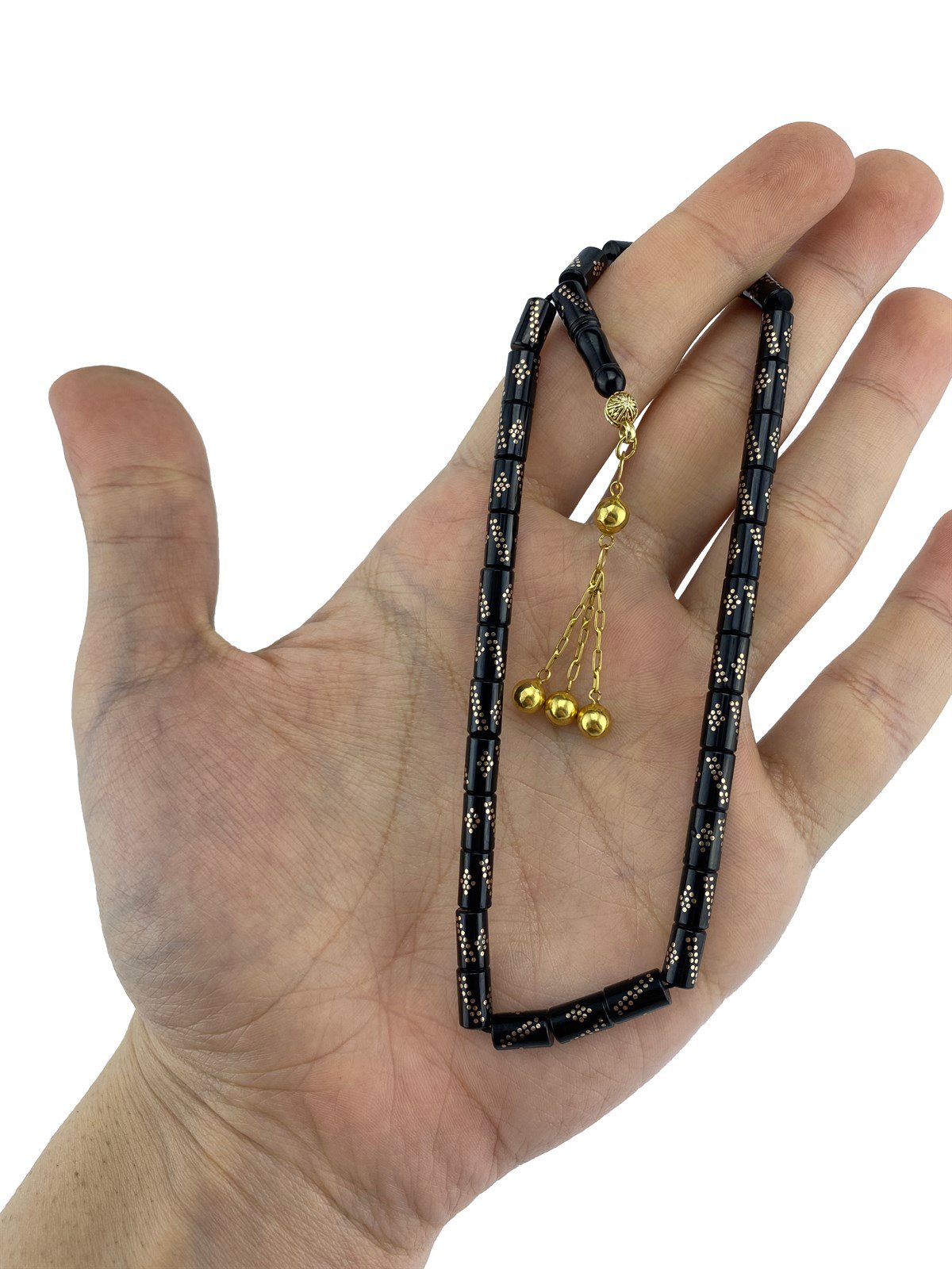 Altın İşlemeli Oltu TesbihAltın İşlemeli Oltu TesbihAltın İşlemeli Tesbihler