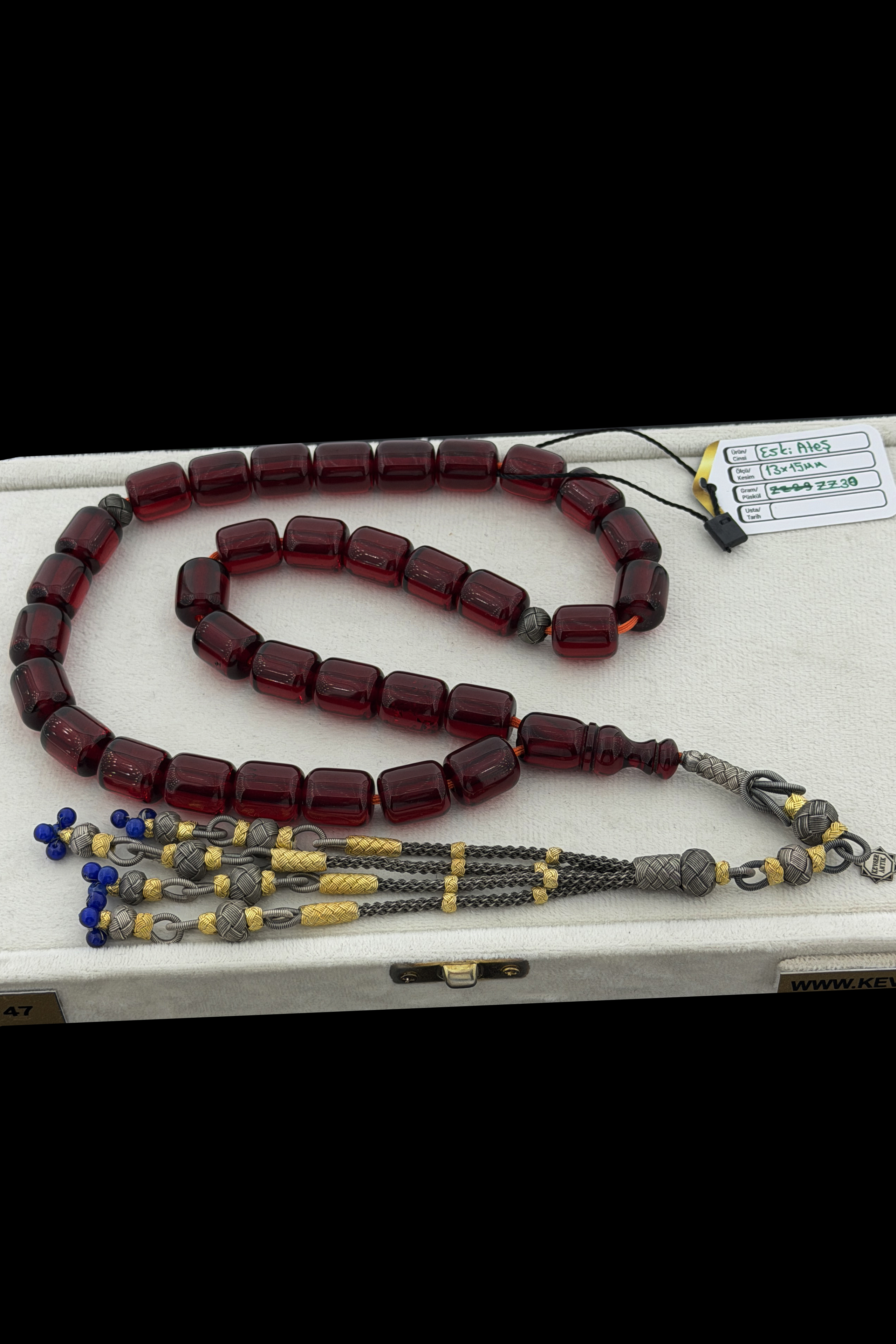 Dev Boy Eski Ateş Kehribar TesbihDev Boy Eski Ateş Kehribar Tesbih - Kevser AntikÖZEL SERİ TESBİHLER