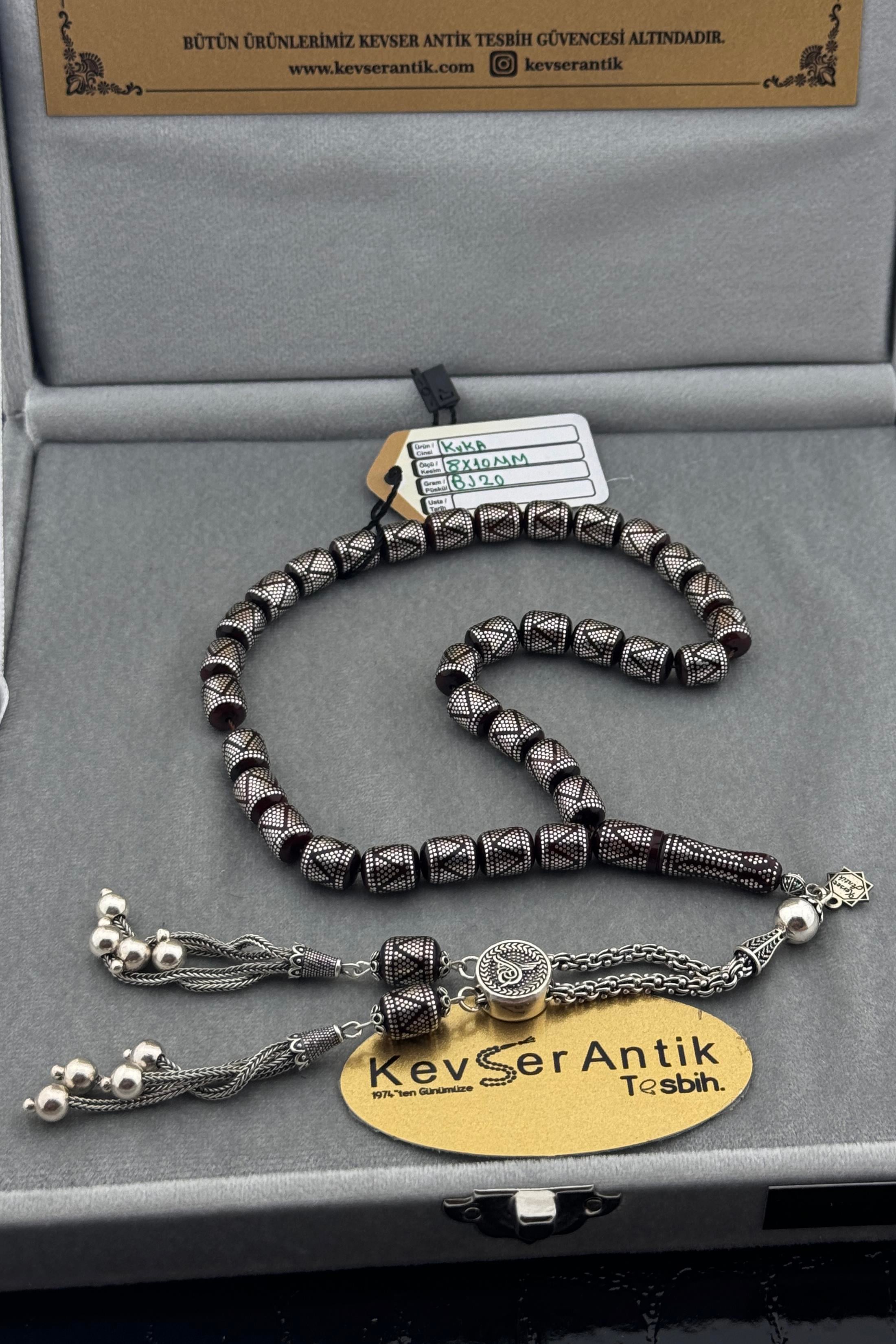 Full İşçilikli Kuka TesbihFull İşçilikli Kuka Tesbih - Kevser AntikGümüş İşlemeli Tesbihler