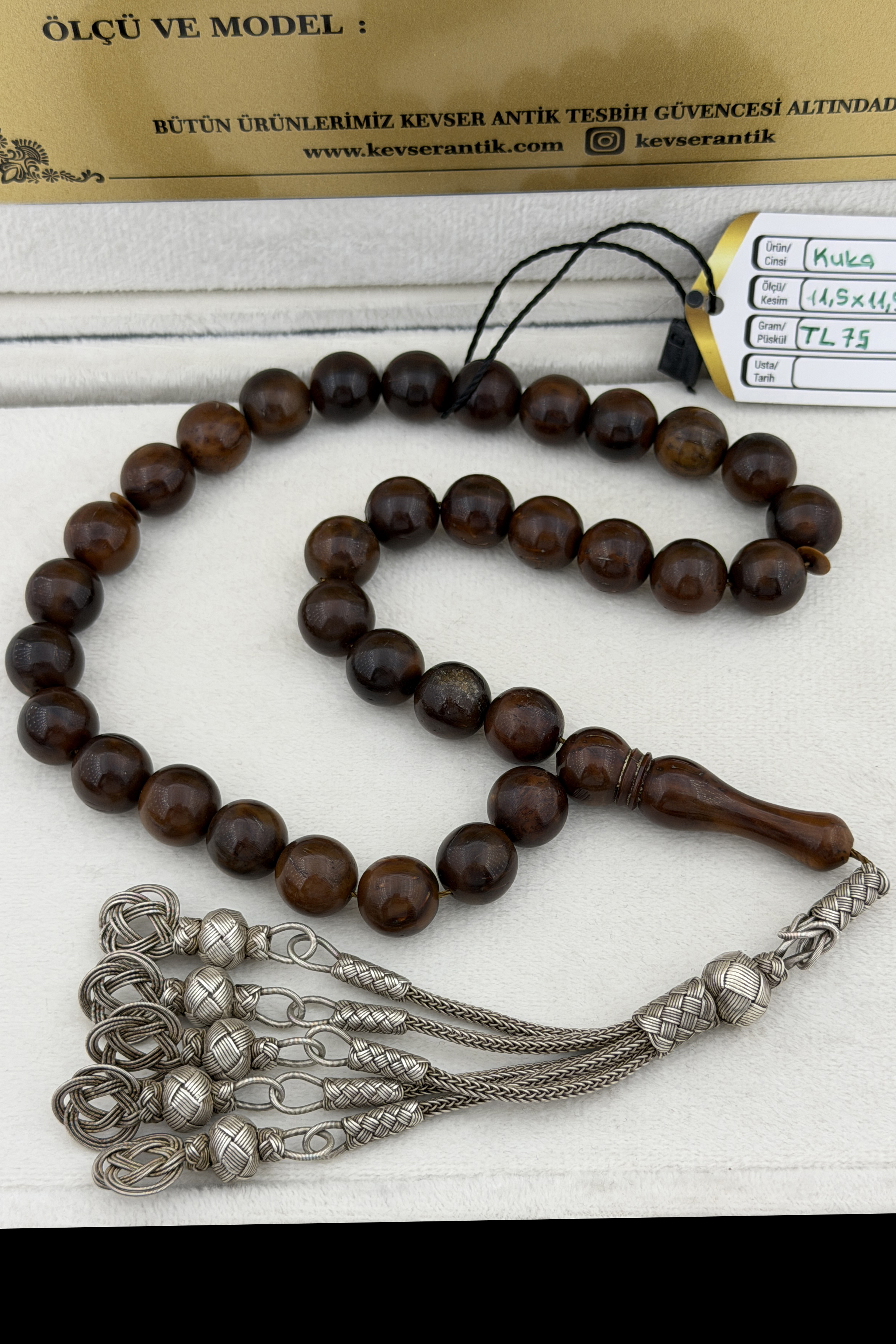 Kazazlı Eskitme Usta İşi Kuka TesbihKazazlı Eskitme Usta İşi Kuka Tesbih - Kevser AntikAĞAÇ TESBİHLER