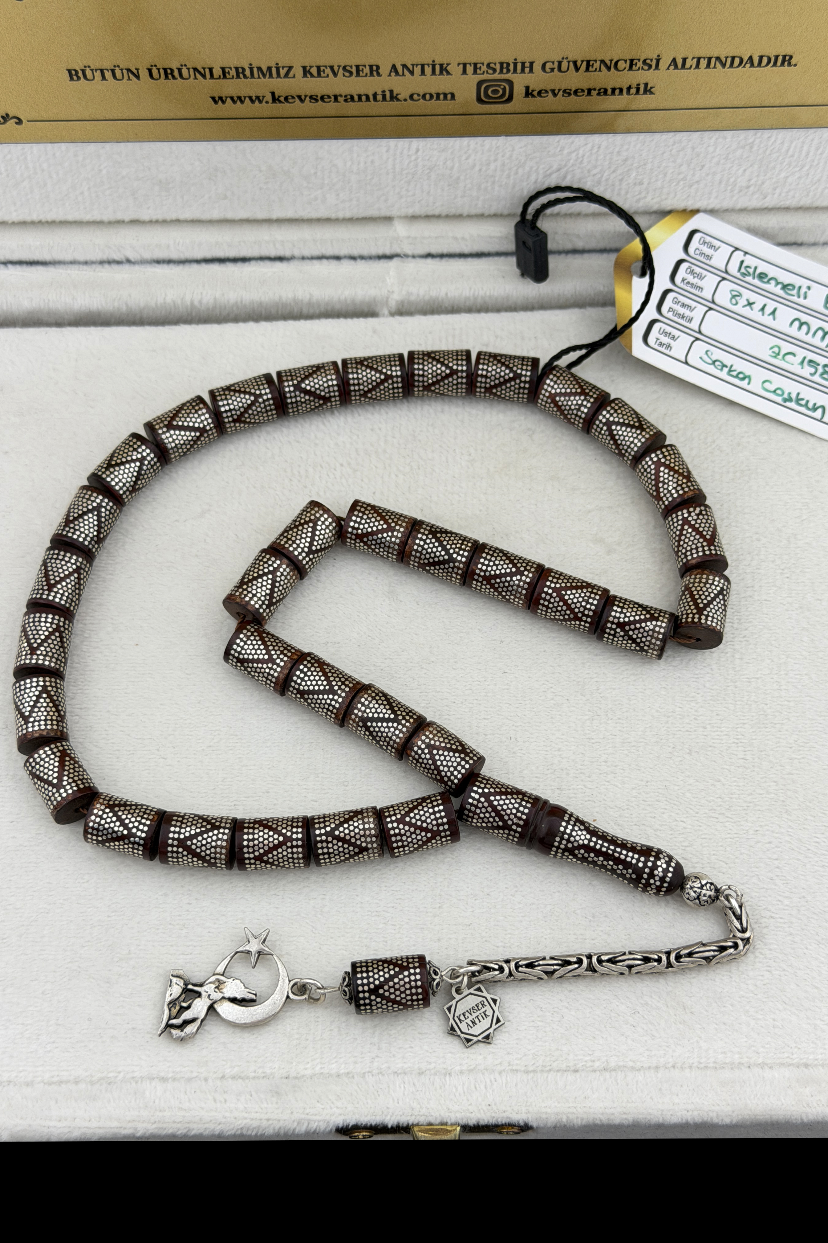 Kesme İşlemeli Kuka TesbihKesme İşlemeli Kuka Tesbih - Kevser AntikAĞAÇ TESBİHLER