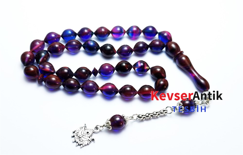 Parlement Mavi Ateş Kehribar Tesbih