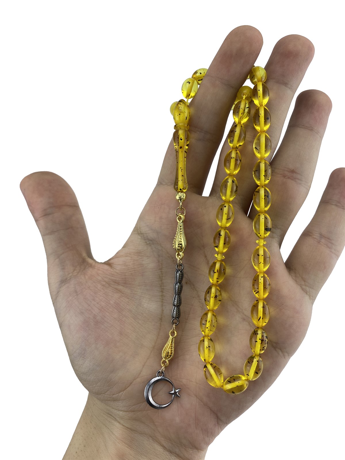 Siyah Hareli TesbihSiyah Hareli TesbihToz Kehribar Tesbihler