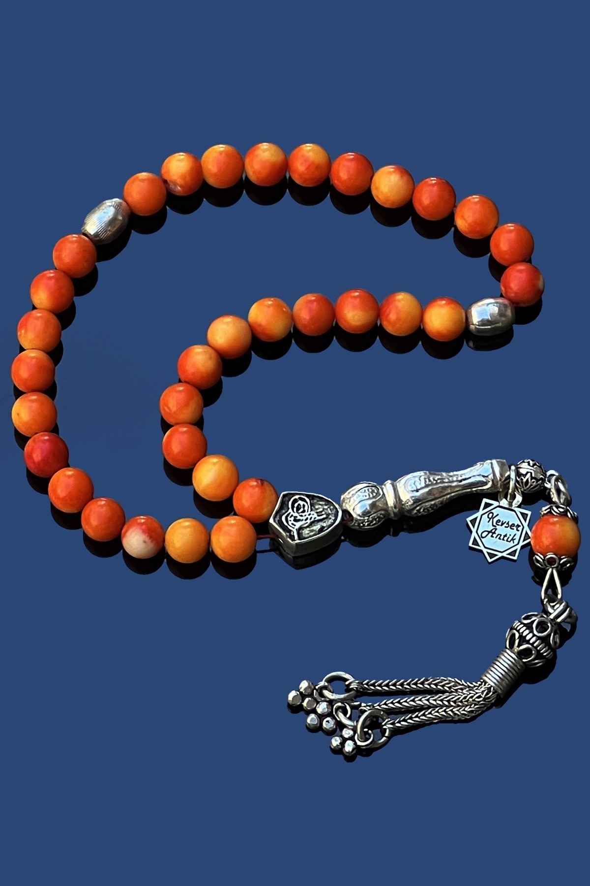 Turuncu Mercan TesbihTuruncu Mercan Tesbih - Kevser AntikDoğal Taş Tesbihler