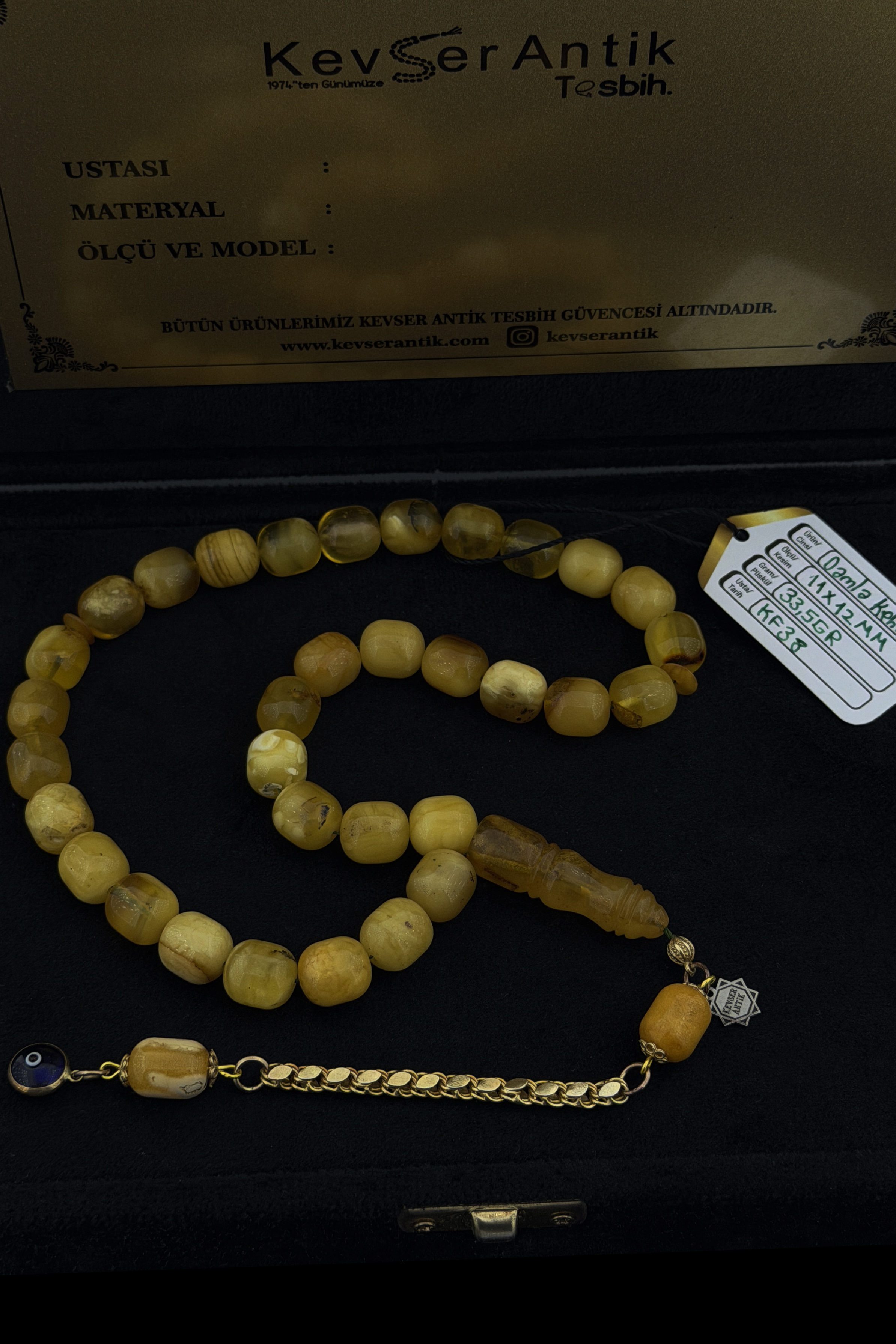 Zamana Meydan Okuyan Eski Damla KehribarDoğal Tonlu Şeffaf Damla Kehribar Tesbih - Kevser AntikDamla Kehribar Tesbihler