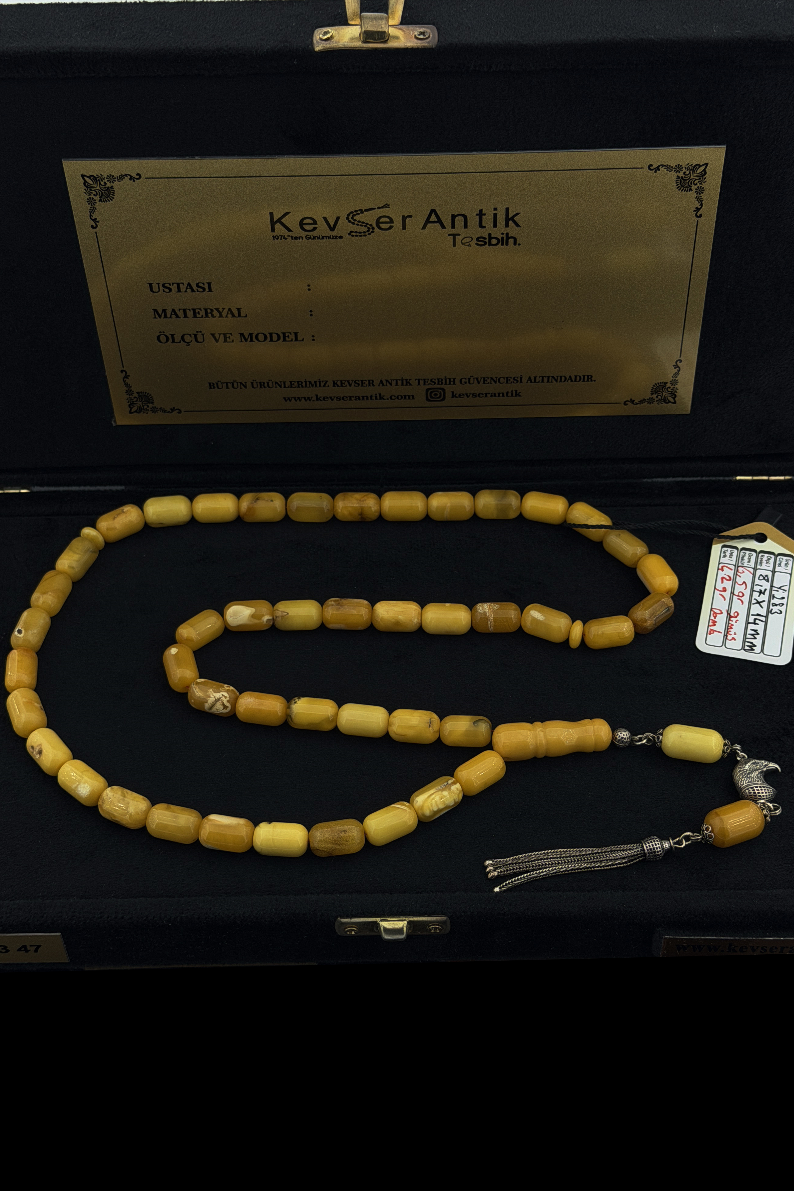 42 Gram Damla Kehribar Tesbih42 Gram Damla Kehribar Tesbih - Kevser AntikDamla Kehribar Tesbihler