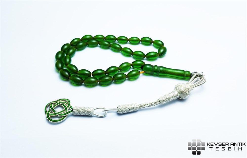 Kazaz Püsküllü Ateş Kehribar Tesbih