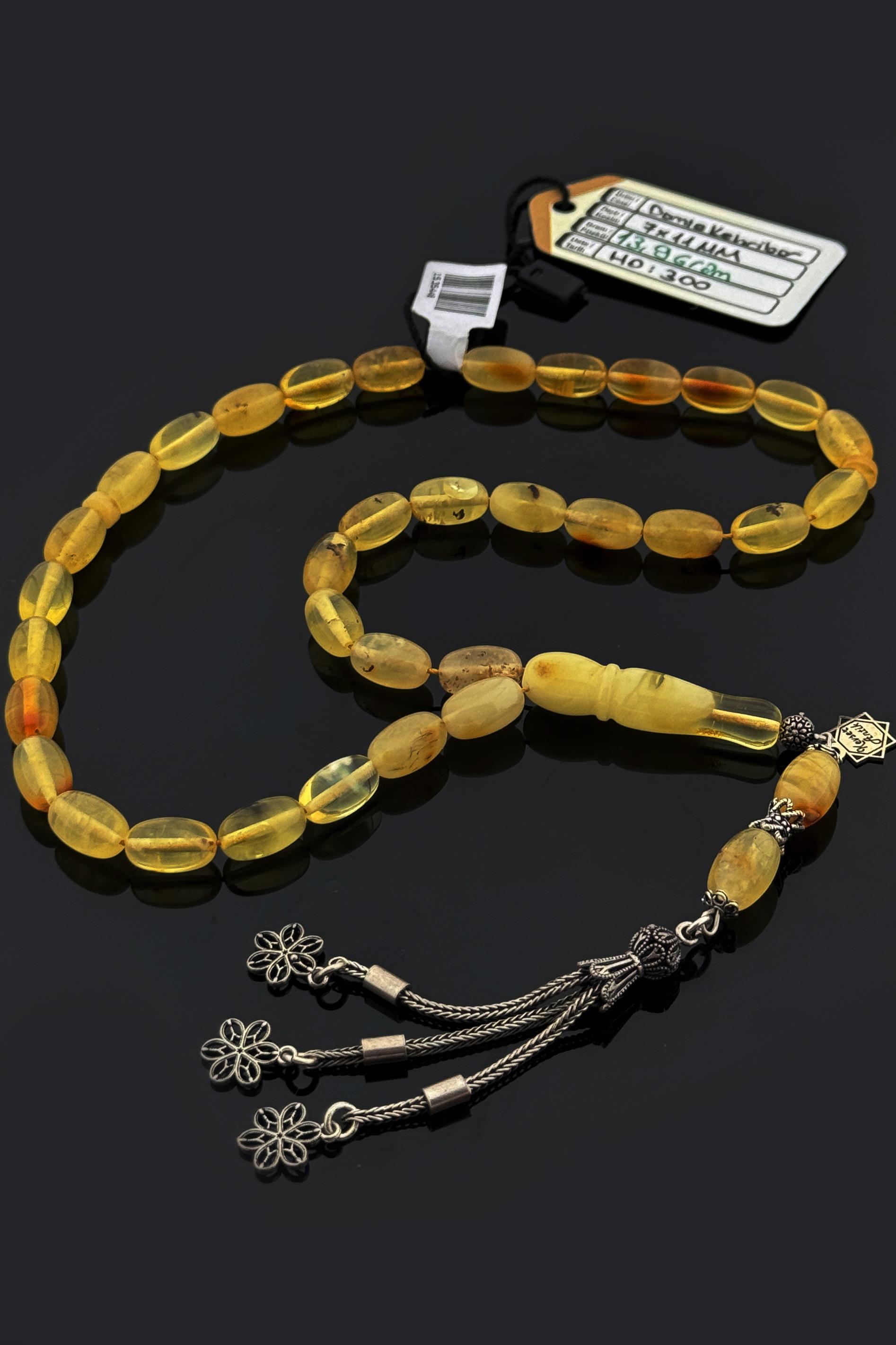 Badem Model Damla Kehribar TesbihBadem Model Damla Kehribar Tesbih - Kevser AntikDamla Kehribar Tesbihler